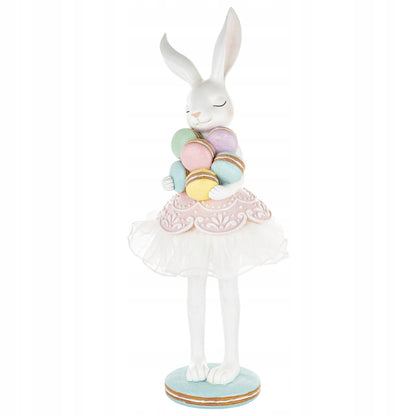 figurka zajączek wielkanocny biały dziewczynka króliczek 55cm XL