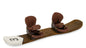 Figurka świąteczna brązowy drewno 6x30x5,5 cm Alpine
