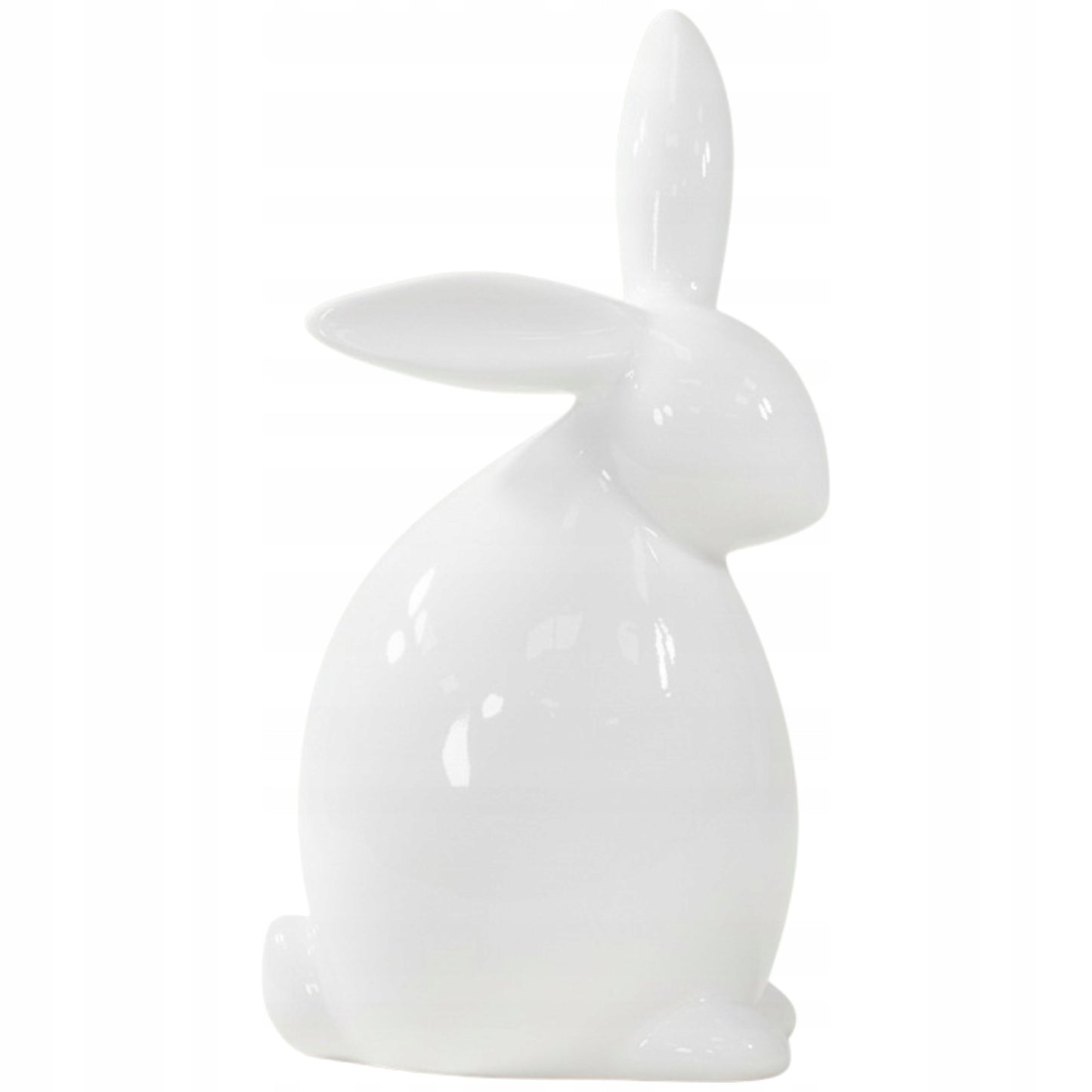 Zajączek figurka wielkanocna dekoracja biała ceramika 20 cm