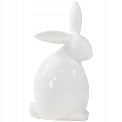 Zajączek figurka wielkanocna dekoracja biała ceramika 20 cm