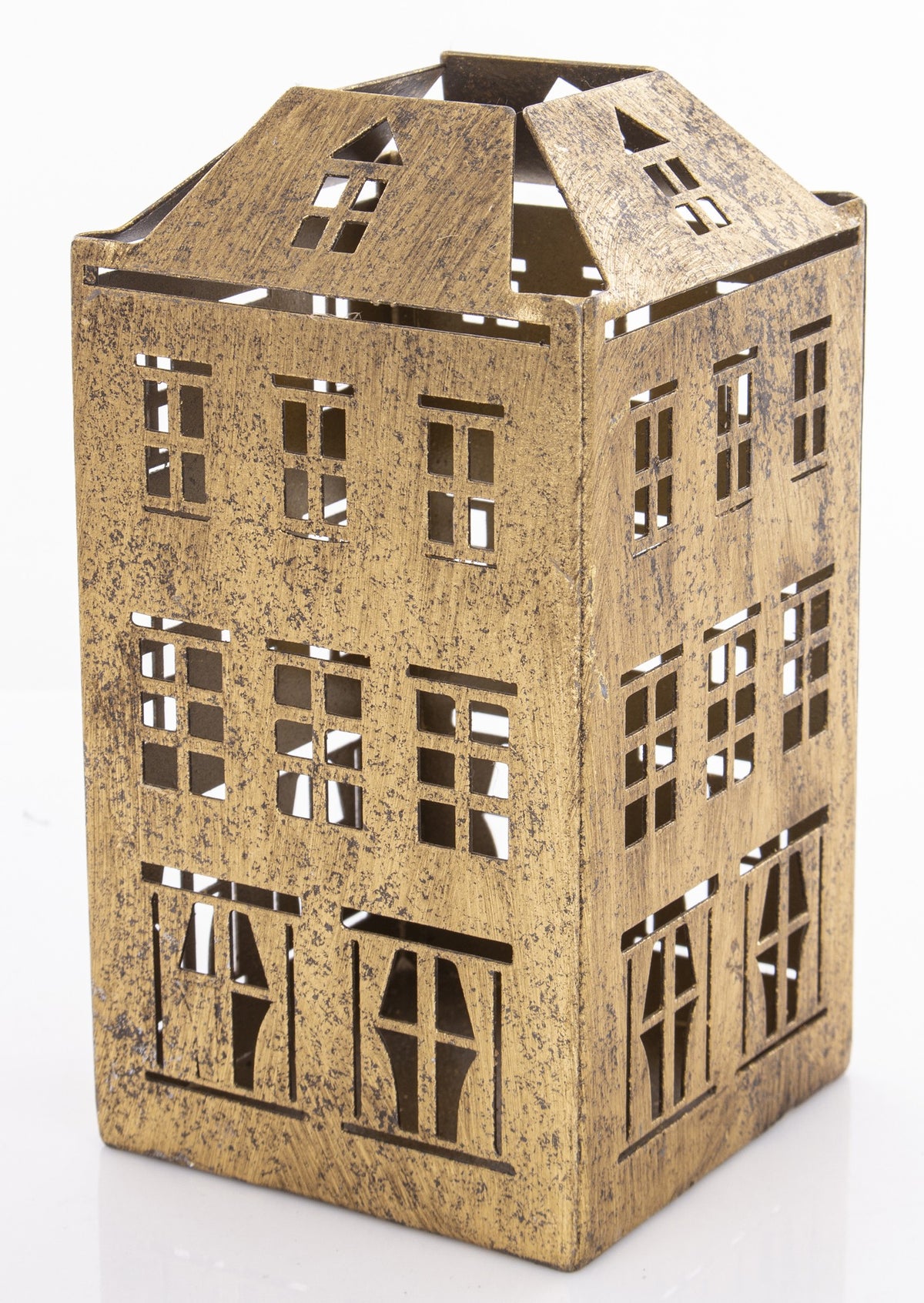 Figurka świąteczna Świecznik złoty metal 17,5x9x9cm