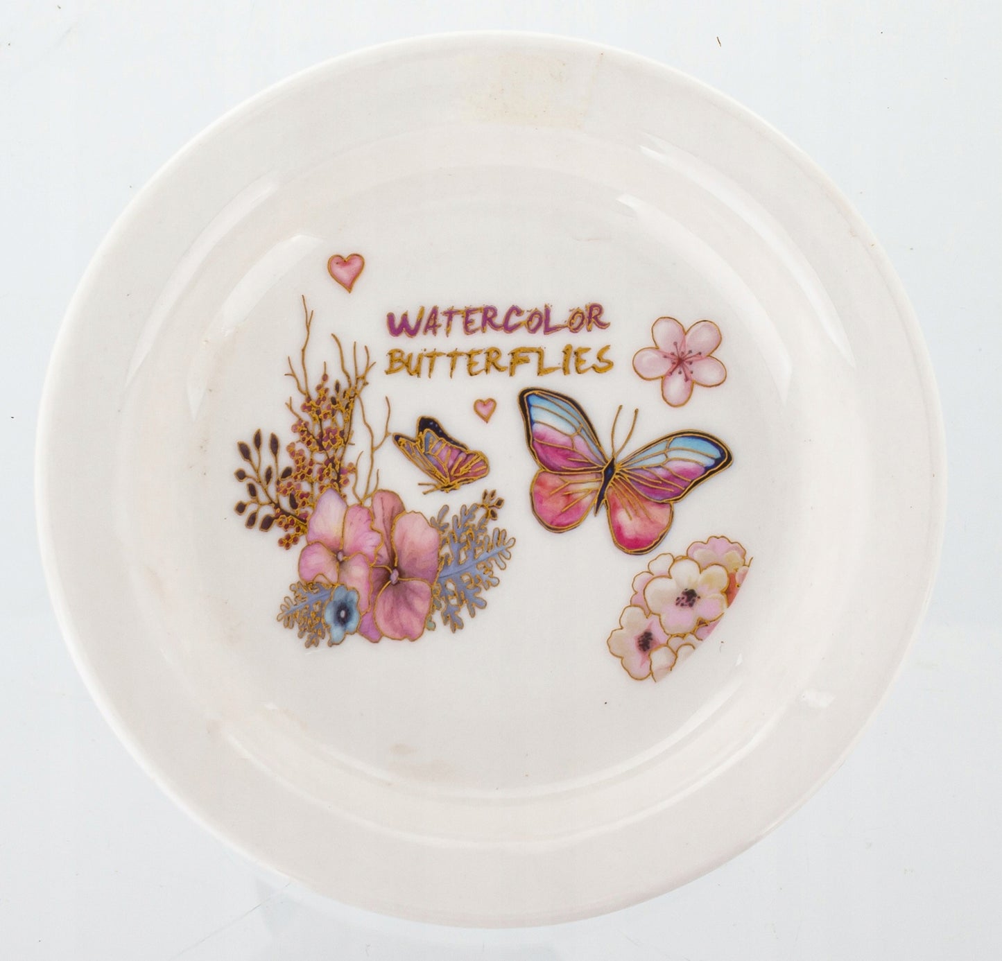 Kpl. kubków motyl łyżeczka podstawka 2+2+2 kubek ceramiczny 330ml prezent