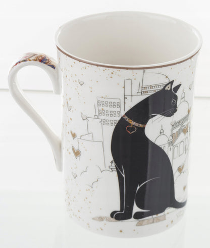 Kubek porcelanowy kot porcelana zakochane koty 250ml prezent