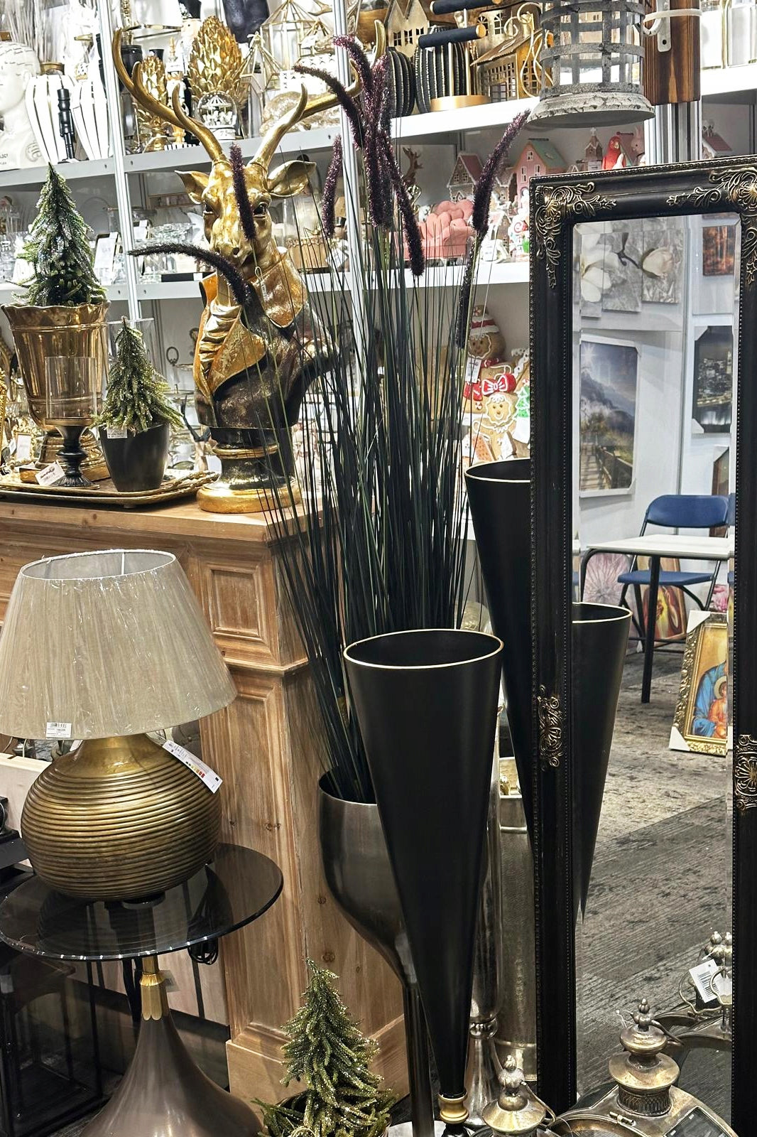 Wysoka Trawa w doniczce Ozdobna Czarna Ciemnozielona - 90cm XXL pampasowa