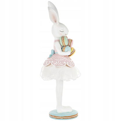 figurka zajączek wielkanocny biały dziewczynka króliczek 55cm XL