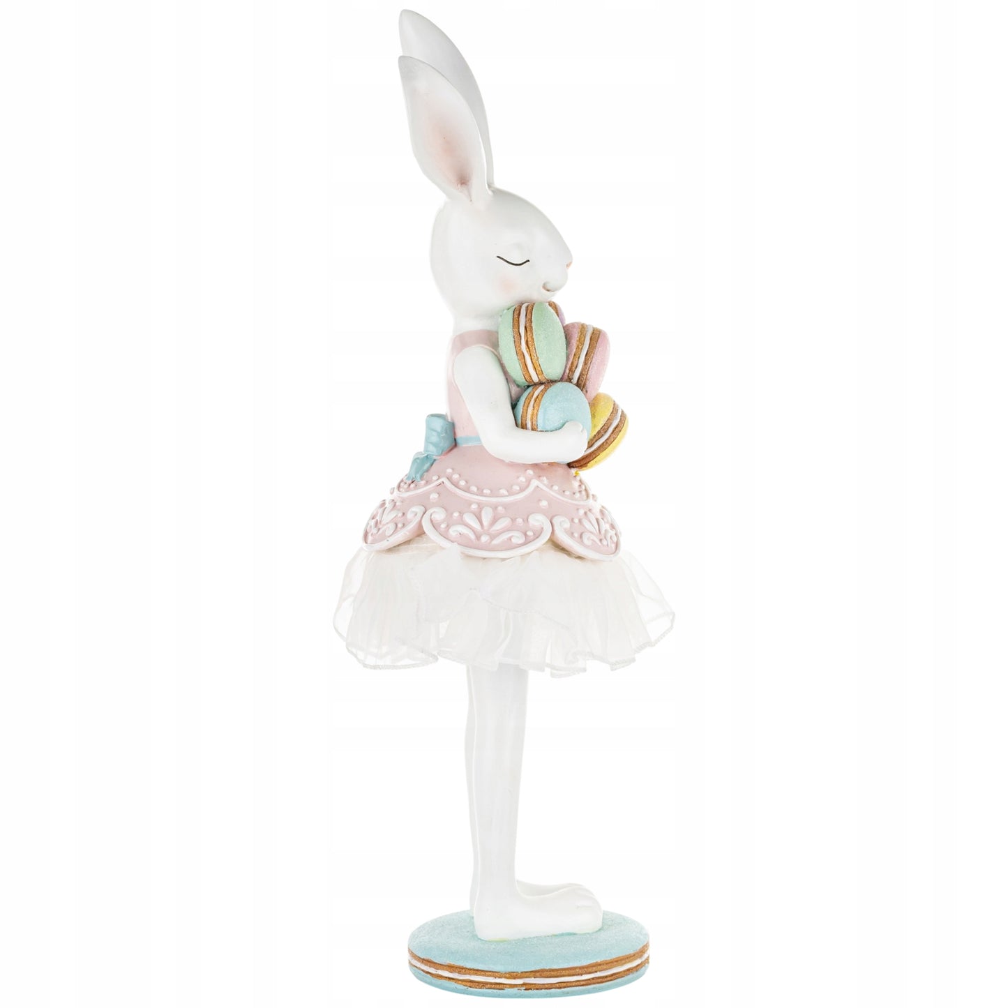figurka zajączek wielkanocny biały dziewczynka króliczek 55cm XL