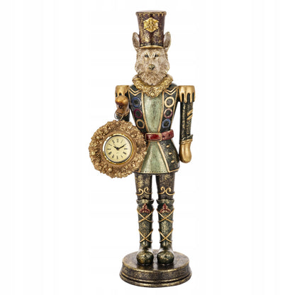 Figurka Pierrot Lis z Zegarkiem Dekoracja Statuetka Retro Vintage 54cm