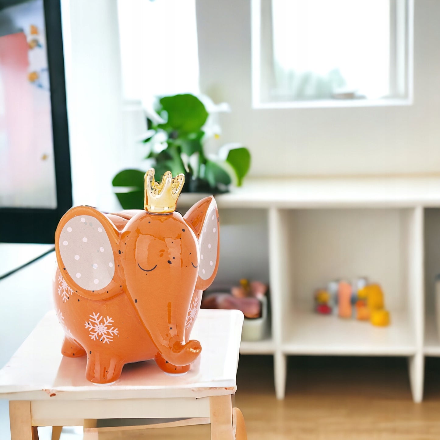 Skarbonka ceramiczna Słoń Słonik figurka ozdoba prezent dla dziecka