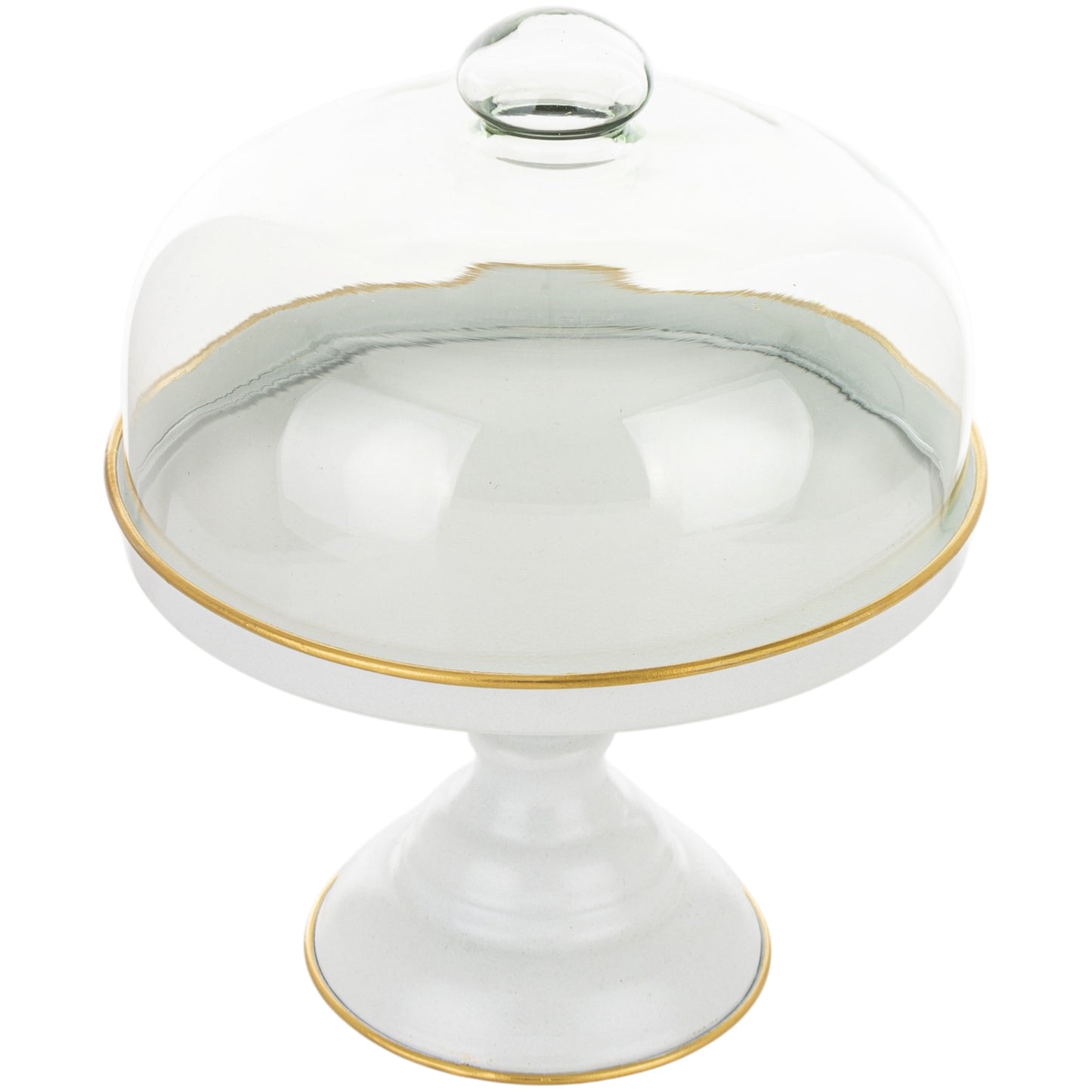 Elegancka patera dekoracyjna metal ze szkłem glamour 31x25,5x25,5 cm