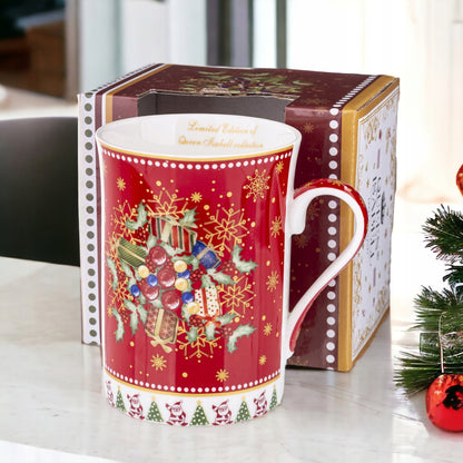 Porcelanowy Kubek świąteczny w pudełku ozdobnym prezent mikołajki
