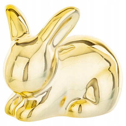 Zajączek figurka wielkanocna dekoracja złota króliczek dolomit glamour