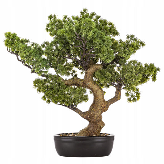 Okazałe sztuczne drzewko BONSAI 48x50x28 cm modrzew japoński iglasty BONZAI