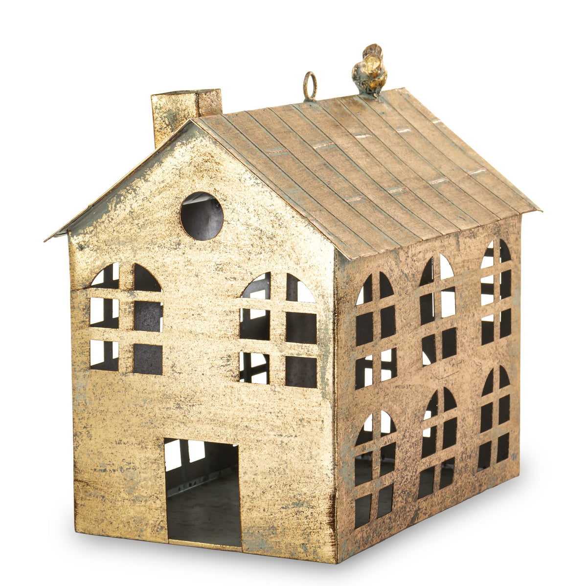 Figurka świąteczna Dekoracja Metalowa złoty 29,5x29x20,5