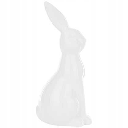 Zajączek figurka biała ceramika siedzący króliczek 18,5cm