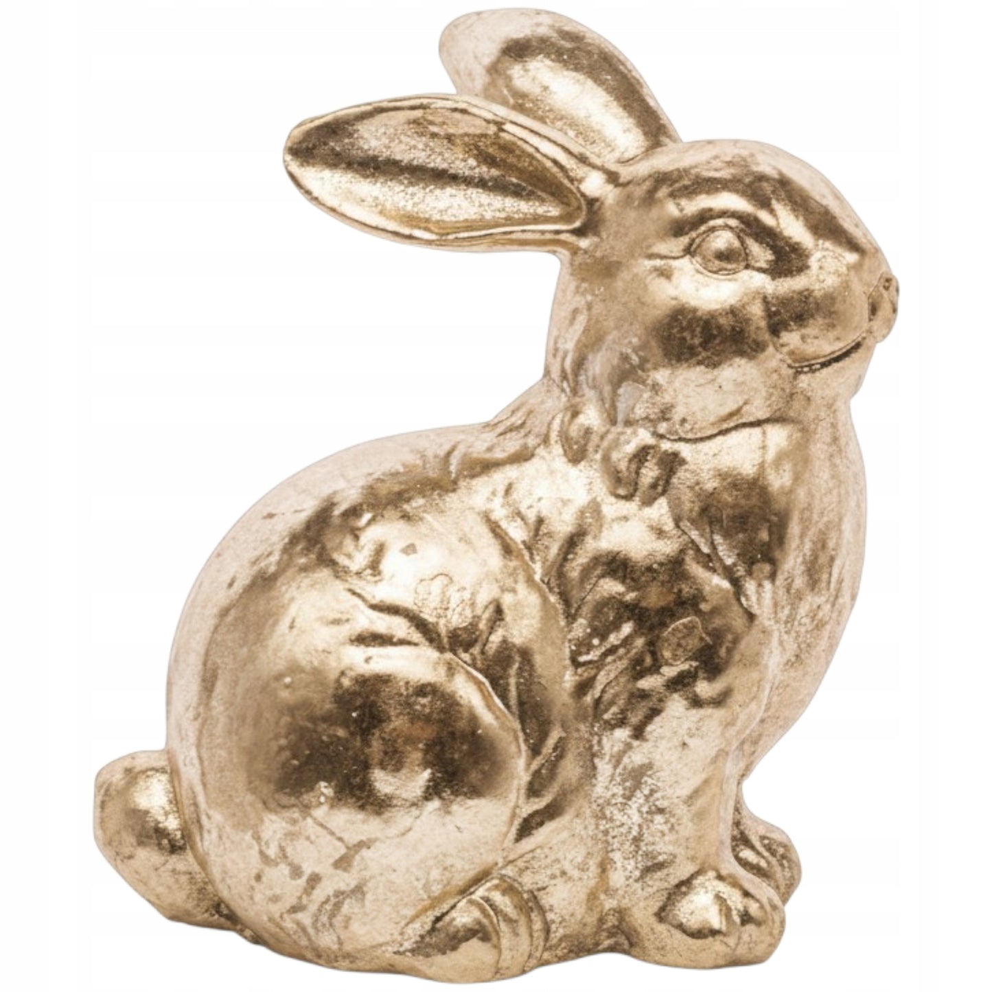 Królik figurka wielkanocna złota dekoracja zajączek ozdoba glamour 13 cm