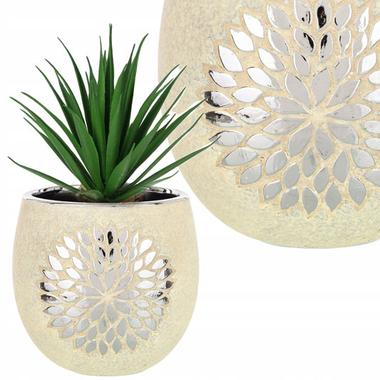 Osłonka donica na kwiaty ceramiczna doniczka 15x15