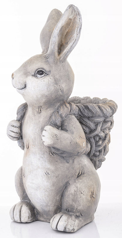 Osłonka figurka zając koszyk 41 cm Królik wielkanocny doniczka koszyczek