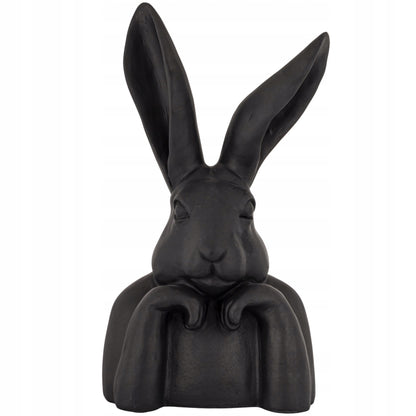 Figurka Królik Zajączek Statuetka Dekoracja Czarna Duża 47,5cm Loft