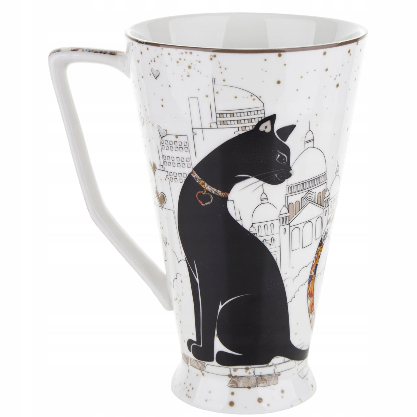 Kubek porcelanowy KOT 500ml kotek pudełko duzy kubeczek na prezent