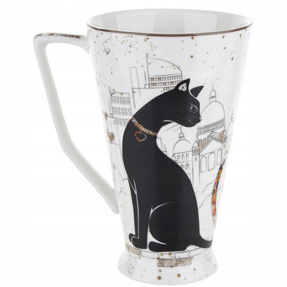 Kubek porcelanowy KOT 500ml kotek pudełko duzy kubeczek na prezent