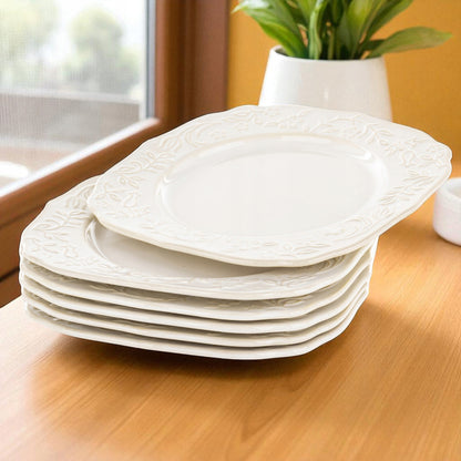 Talerz deserowy porcelanowy Sarmatia 19,5cm śniadaniowy talerzyk kwadratowy