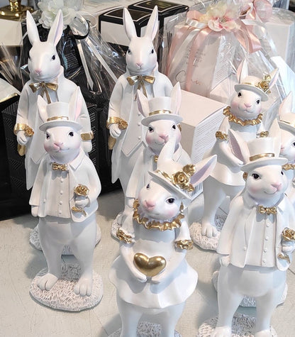 Figurka wielkanocna tworzywo sztuczne Pan zając królik wielkanocny 36 cm