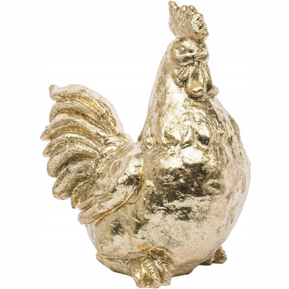 Figurka Złoty kogut wielkanocna kura 19 cm