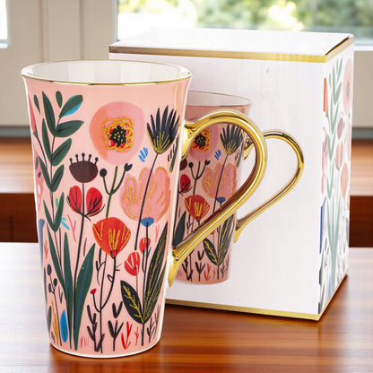 Porcelanowy Duży ozdobny kubek XXL w pudełku na prezent 700ml