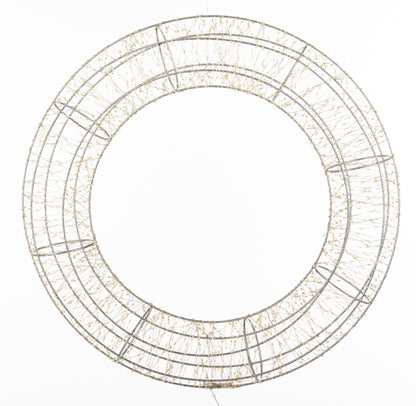 Ozdoba wieniec LED biała 48x48x9 cm