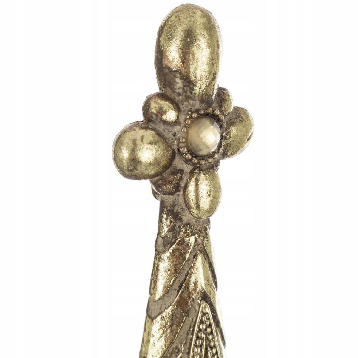 Złota Choinka Figurka Świąteczna Dekoracja Ozdoba 38cm