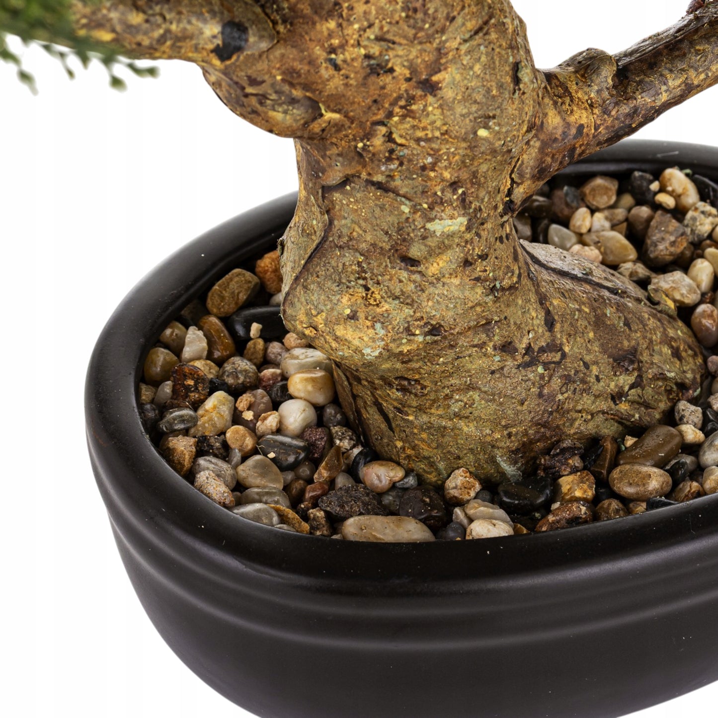 Drzewko Bonsai w czarnej doniczce sztuczne drzewko realistyczny wygląd 47cm