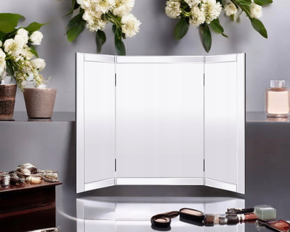 Lustro na toaletkę stojące Glamour prostokątne rozkładane 67 x 60 cm