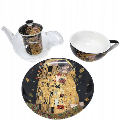 Filiżanka z dzbankiem do zaparzania Tea for one porcelanowa Gustaw Klimt