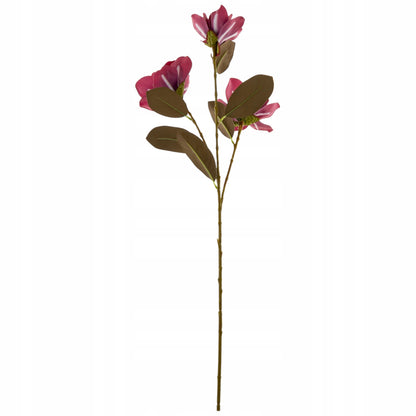 Kwiat Sztuczny 80cm magnolia gałązka dekoracyjna burgundowa