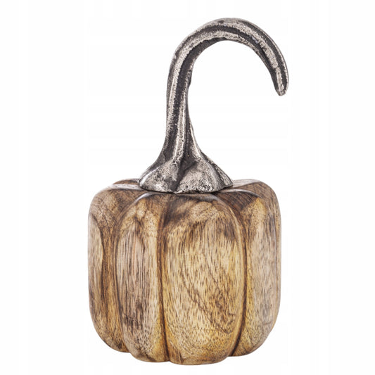 Figurka dekoracyjna dynia drewniana 14x8,5x8,5 cm drewno mango