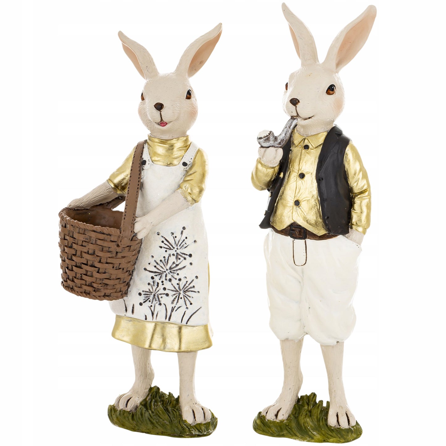 2szt zestaw figurek Pan i Pani Królik figurka wielkanocna zajączek 26 cm