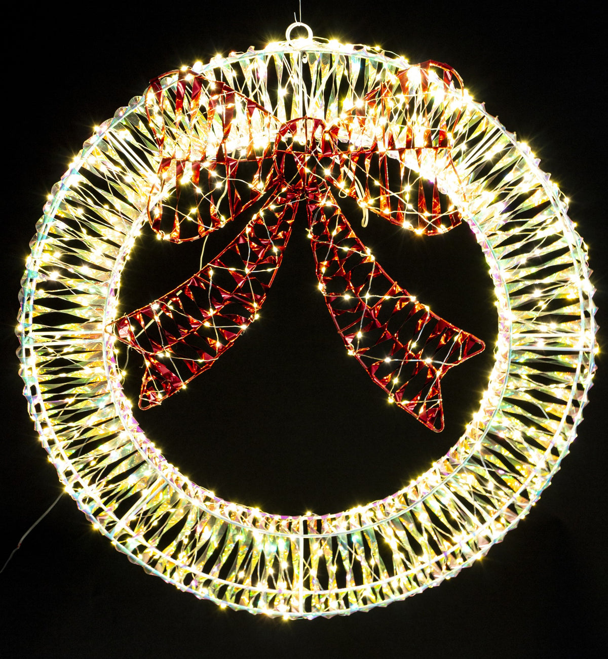 Ozdoba świąteczna LED biały, czerwony 72x70x13 dł. kabla 290 cm