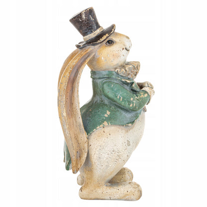 Figurka królik dekoracyjny vintage ozdoba wielkanocna figurka do domu 22cm