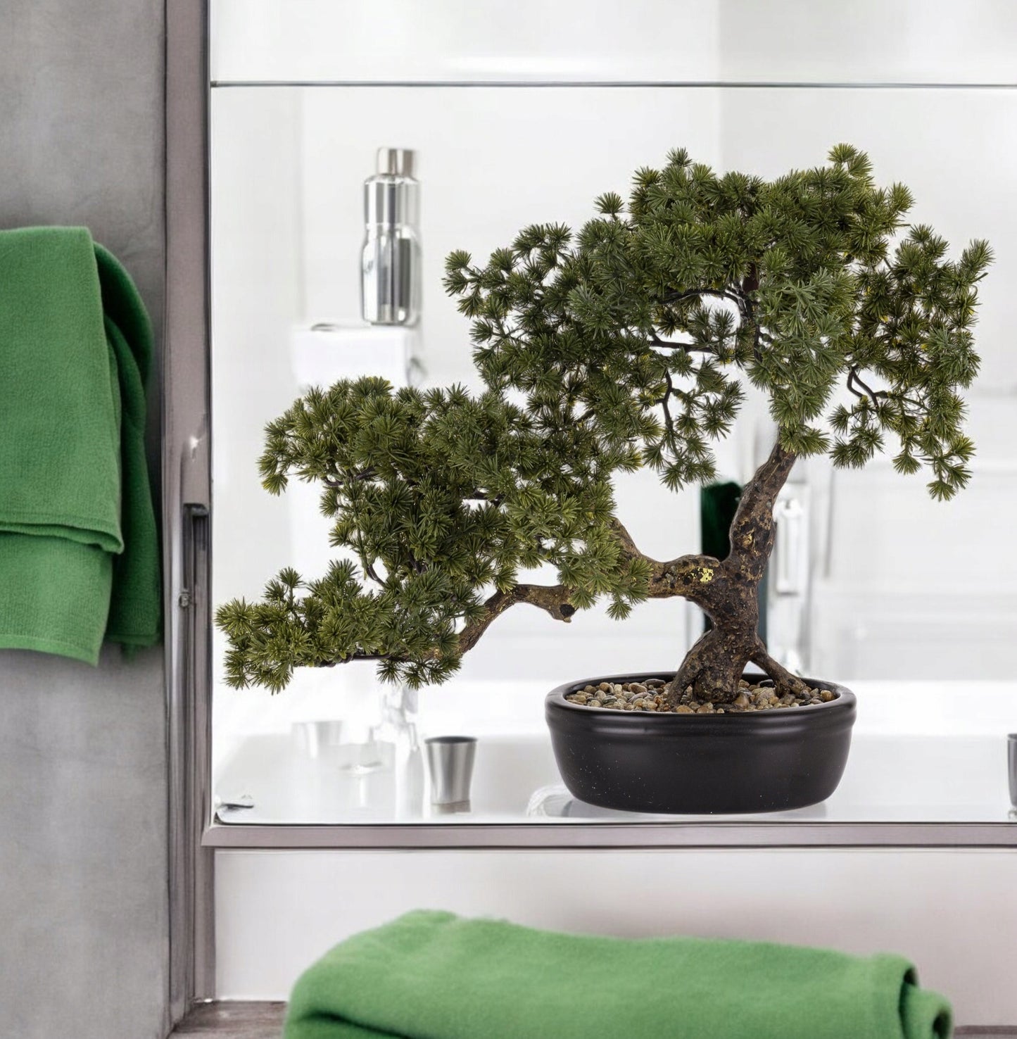 Roślina dekoracyjna w doniczce sztuczny kwiat drzewko Bonsai duże