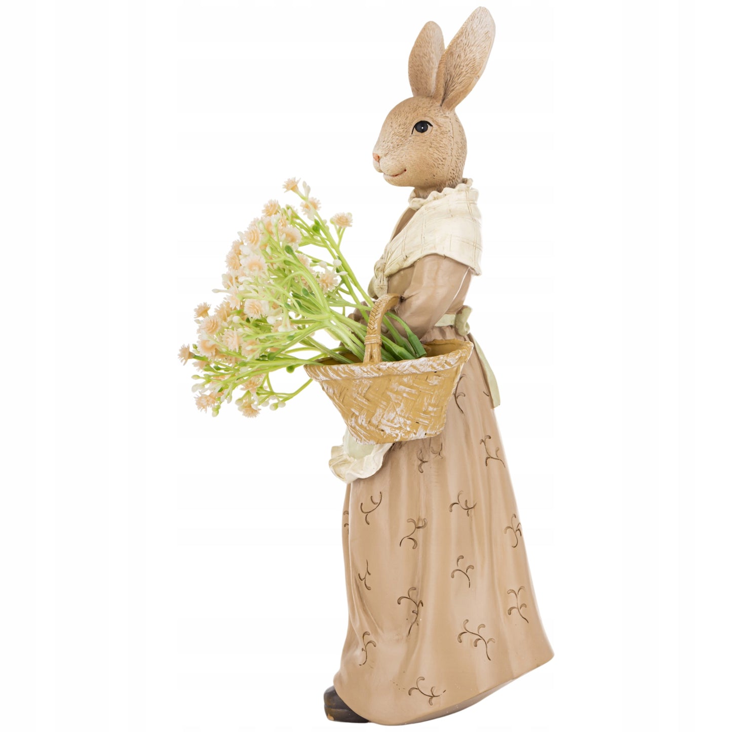 Figurka zajączek z kwiatami królik dekoracja wielkanoc ozdoba wiosna 31cm