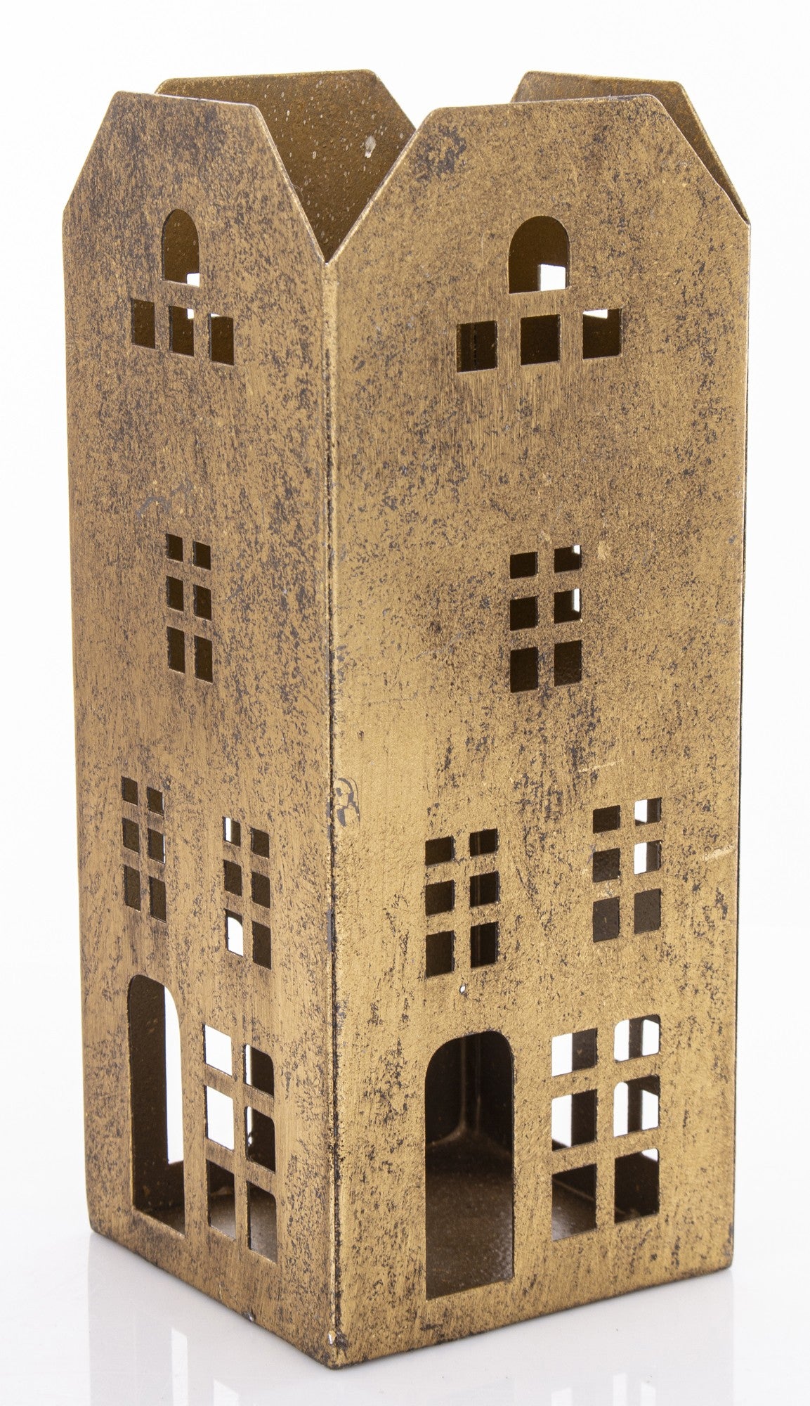 Figurka świąteczna Świecznik złoty metal 22x9x9cm