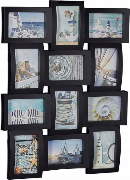 Ramka na zdjęcia Kolaż czarna na 12 zdjęć 13x18cm