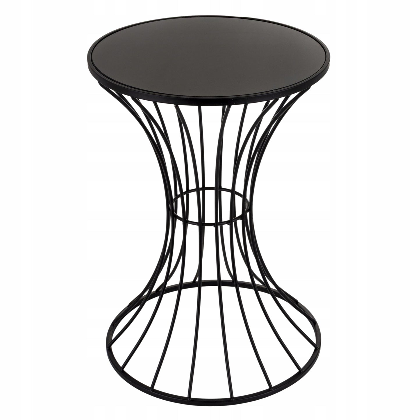 Stojak metalowy 55cm stolik kawowy czarny w stylu loft pomocniczy kwietnik