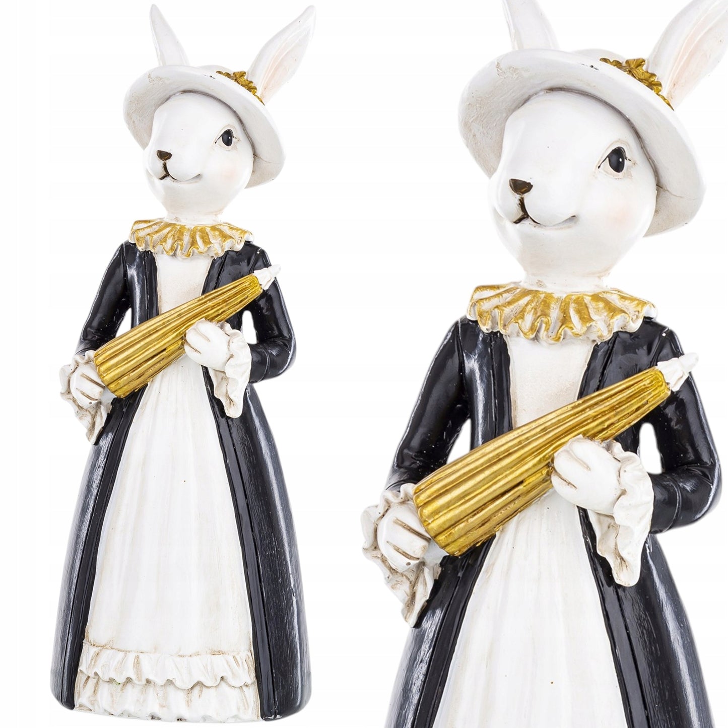 FIGURKA WIELKANOCNA PANI ZAJĄC KRÓLIK model XL czarny zajączek