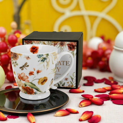 Kubek w pudełku na stopce porcelanowy duży 500ml.na prezent