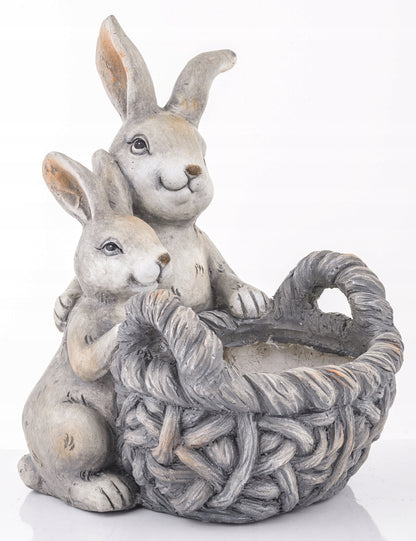 osłonka figurka zając koszyk 38 cm Królik wielkanocny doniczka koszyczek