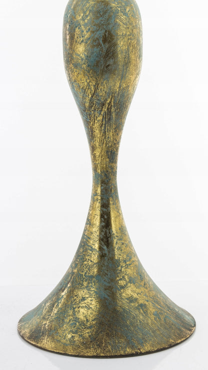 Wazon duży metalowy kielich złoty postarzany 17,5 x 75cm indyjski