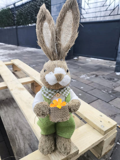 Figurka wielkanocna króli zając 35 cm dekoracyjny wielkanocny zajączek