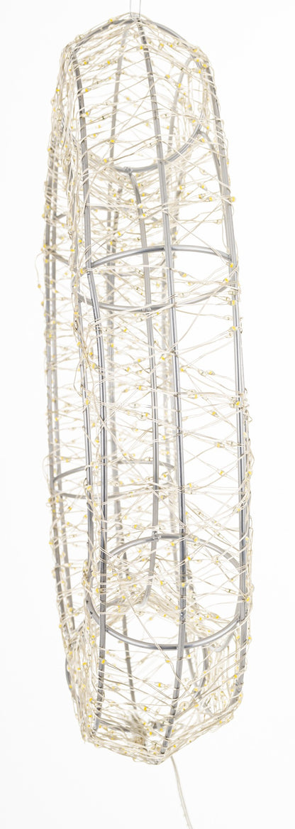 Ozdoba świąteczna LED biały tworzywo sztuczne, metal 37x37x8 cm
