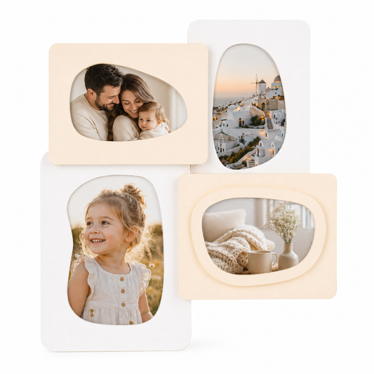 RAMKA NA 4 ZDJĘCIA 10x15 kolaż multiramka ELEGANCKA GLAMOUR BEŻOWA